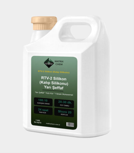 RTV-2 Kalıp Silikonu Yarı Şeffaf 20 Shore
